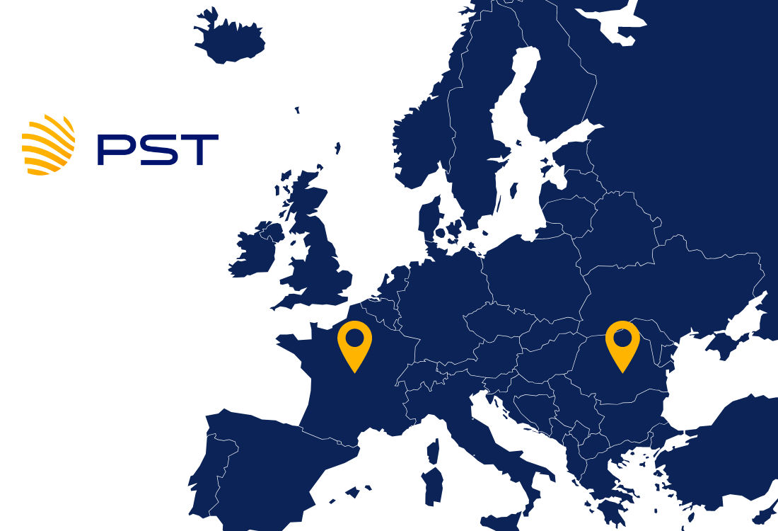 mapa Europy ekspansja zagraniczna PST